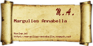 Margulies Annabella névjegykártya